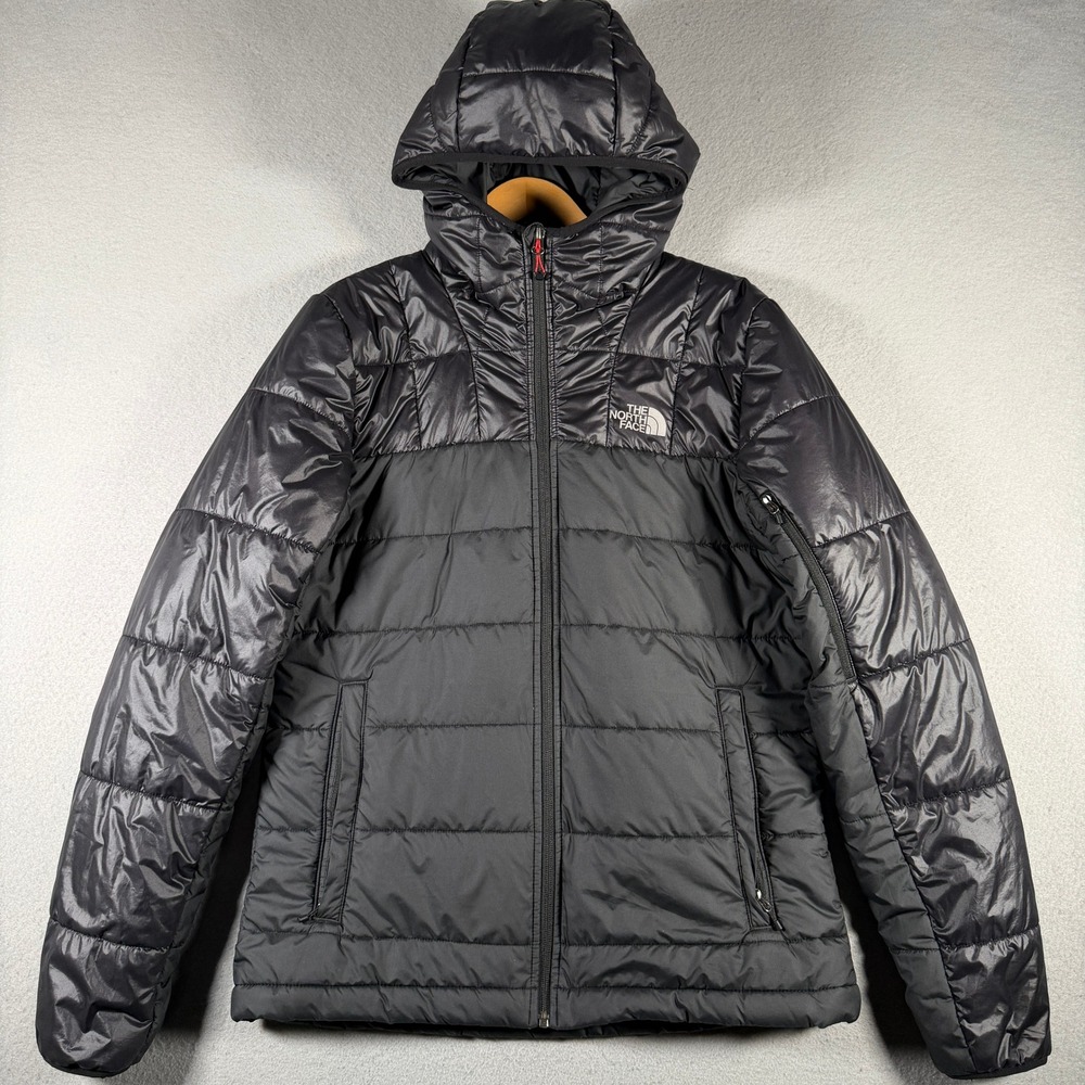 The North Face Mens Black Puffer Hooded Jacket NF0A7ZH9 Size Medium F22